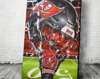 Buccs Tampa Bay Sports National League Art helmet Poster Jeremy Worst