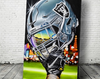 Raider Nation Sports National League Art helmet Poster Jeremy Worst