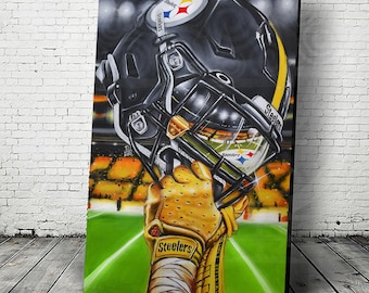 Pittsburgh Steelers Helmet Football Art Print (Limited Edition)