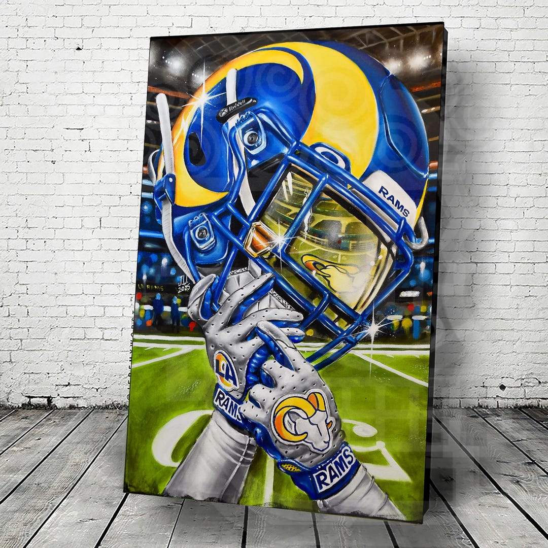 LA Football House Sports League Art Helmet Poster Jeremy Worst Los