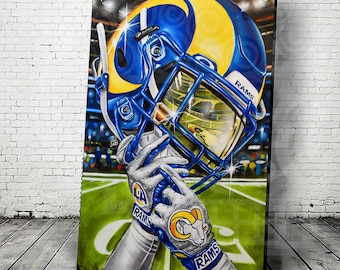 Rams House Sports League Art helmet Poster Jeremy Worst Los Angeles