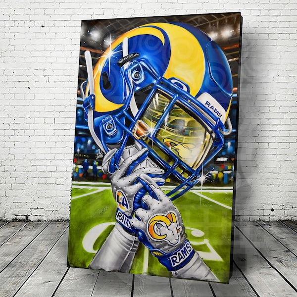 LA Football House Sports League Art helmet Poster Jeremy Worst Los Angeles