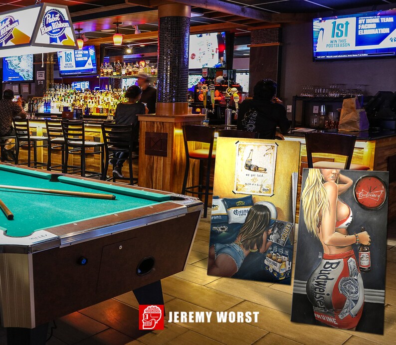 Strip Poker Canvas Wall Art Decor Game Room Table Gifts Sexy Etsy