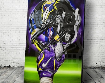 Ravens Bal Sports National League Art helmet Poster Jeremy Worst