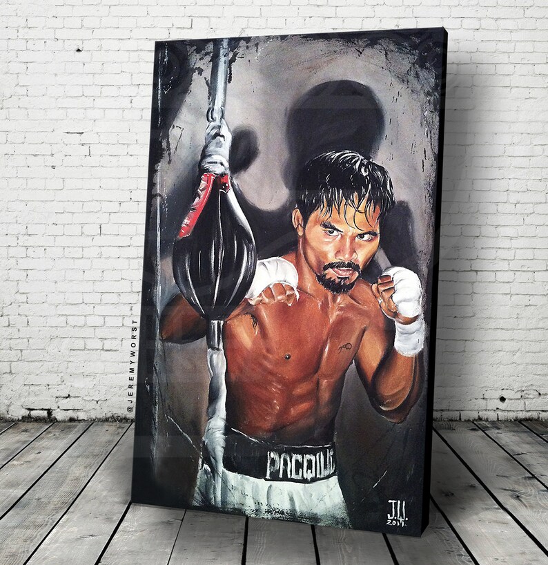 JEREMY WORST Mannny Pac Boxing Poster Prints relationship goals anime art win welterweight champion Philip pines fighting pride canvas sexy image 3