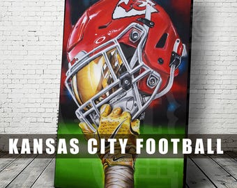 Chiefs Kingdom Sports National League Art helmet Poster Jeremy Worst
