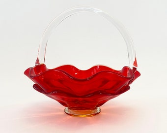 Persimmon Epic Basket by Viking Glass