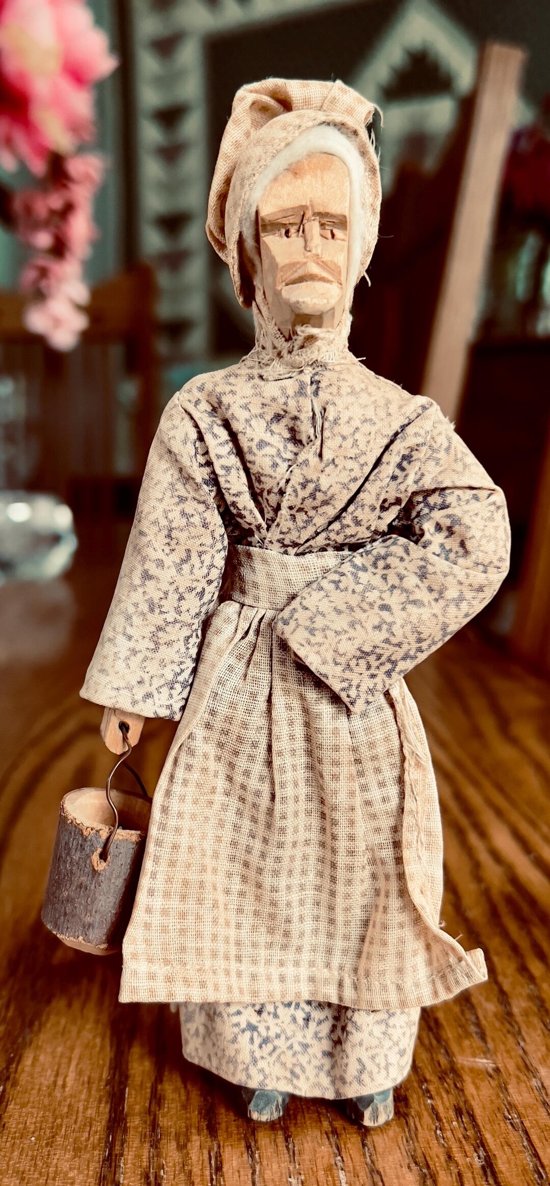 Antique Primitive Appalachian Hand Carved Wood Folk Art Doll - Etsy