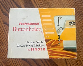 Vintage Singer Professional Buttonholer For Slant Needle Zig-Zag Sewing Machines