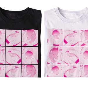 Passionate Mouth Tricks - Short-Sleeve Unisex T-Shirt Lewd Schoolgirl Manga Otaku