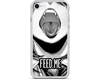FEED ME iphone case - Vampire Waifu Schoolgirl Babe Horror Gore Goth Edgy Alternative Anime Aesthetic