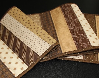 I love neutrals quilted table runner