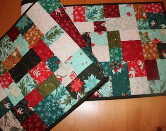 Cheer & Merriment Christmas quilted table runner