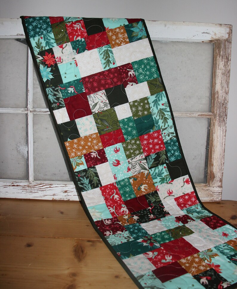 Cheer & Merriment Christmas Quilted Table Runner - Etsy