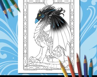 coloring bookmarks printable bookmarks dragon coloring etsy