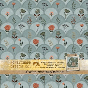 Prim Botanical Wild Flower Seamless Pattern PNG Sublimation Sublimable Sublim Sublime Digital Paper Journal Background Repeat Download Linen