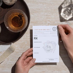 Editable Hairstylist Rx Pad Template | Salon Client Notes (Digital Download)
