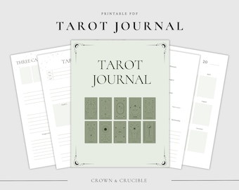 Printable Green Tarot Journal • 50-Page Workbook (PDF)