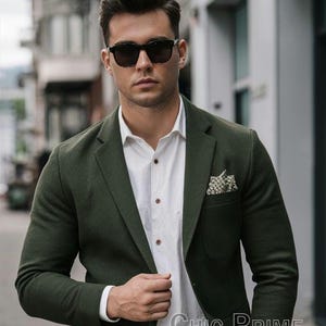 Olive Green suit for men, Green two piece suit, groom Wedding suit, slim Fit Suits, Wedding and party wear suit, Men Formal Suit.