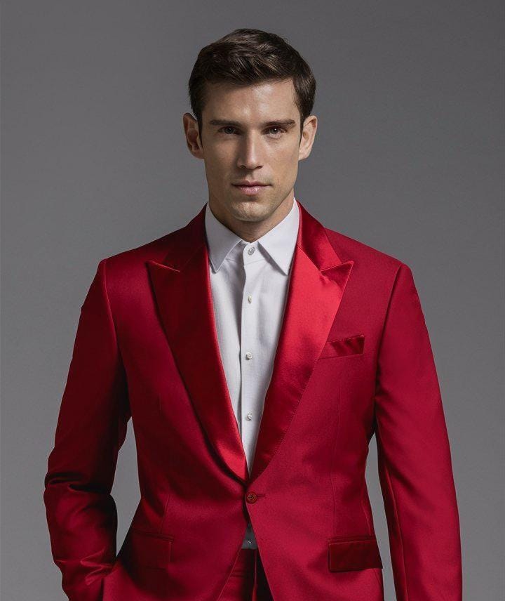 ✨SUIT SELECT オーダースーツ Red Party 定価11万円‼︎✨ タキシード メンズ スーツ ショールカラー ジャケット 長ズボン 上下 スーツ