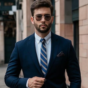 Blue Two Piece Suit, Men Blue Suit, Grooms Wedding Suits, Formal Suit, Blue Prom Suits, Business Suit, Custom Suits.
