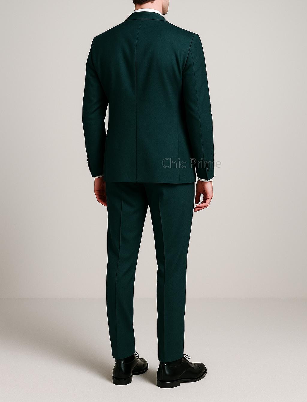 green dress shirt suit Bottle Suit: Slim Fit Two-Piece Wedding style_code:356490