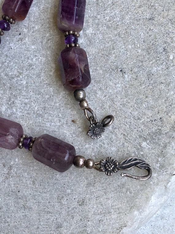 Beautiful Artisan Natural Amethyst Sterling Silve… - image 2