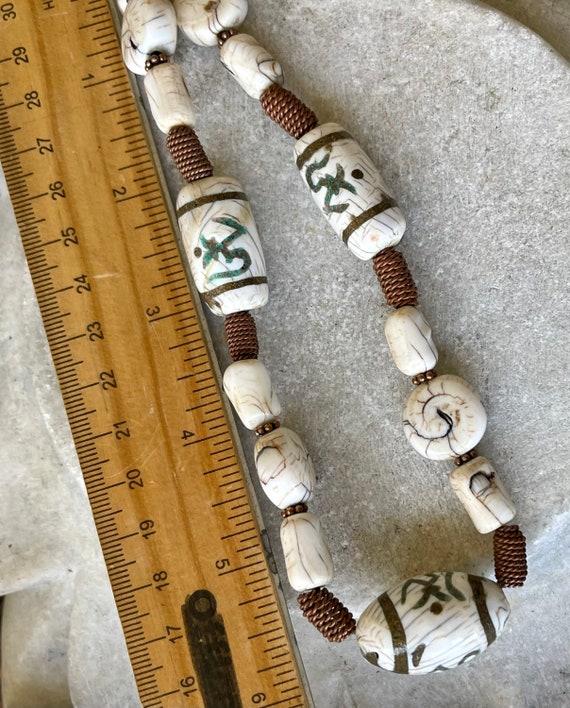 Beatiful Naga Shell Coild Copper Stone Inlay Om A… - image 4