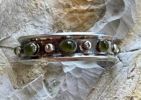 Beautiful Native American Sterling Silver Green P… - image 4