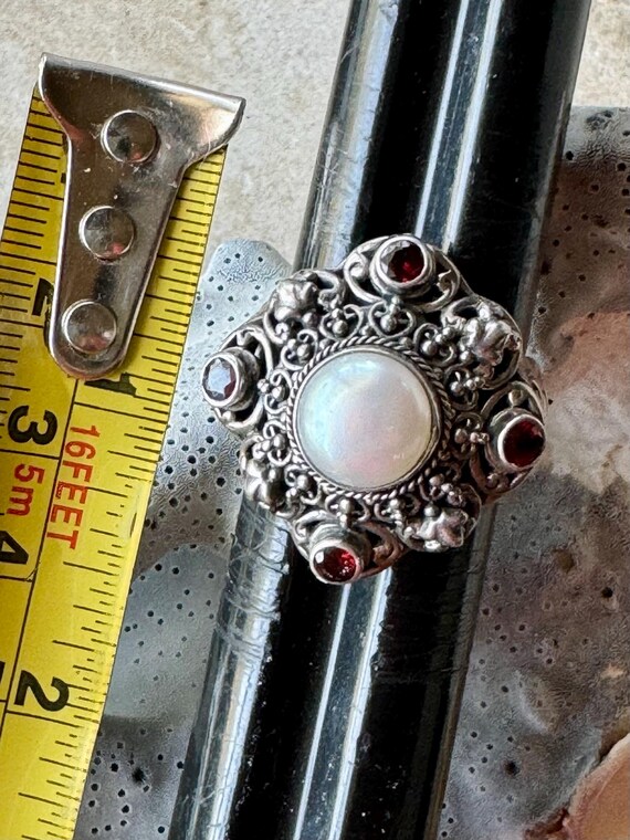 Stunning Sterling Silver Byzintine Natrual Pearl … - image 9
