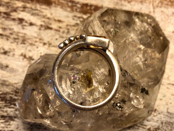 Beautiful Sterling Silver Citrine Modernist Vinta… - image 2