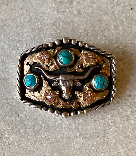 Beautiful Hand Crafted Mexican Turquoise Sterling Silver  display picture 2