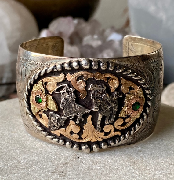 Bold Beautiful Hand Crafted Mexican Cowboy Riding… - image 1