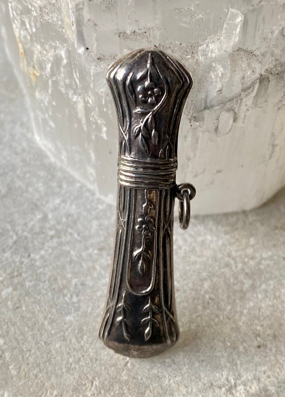 Beautiful Embossed Sterling Silver Victorian Bott… - image 2