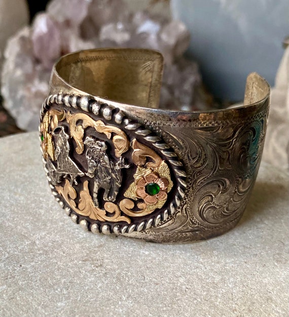 Bold Beautiful Hand Crafted Mexican Cowboy Riding… - image 4