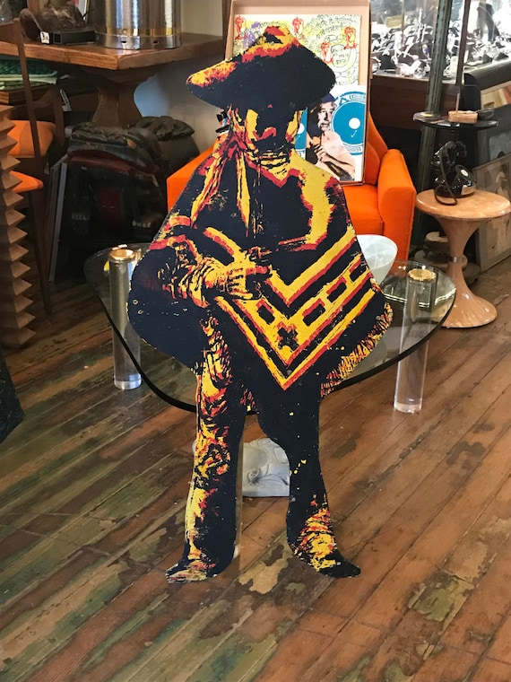 Revolutionary Pancho Villa Original Stencil Art Cut Out By Artist Michael Roman