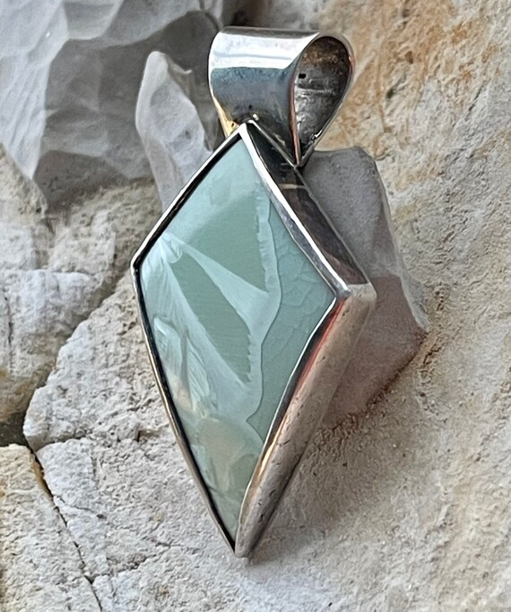 Rare Geometric  pyramid triangle  Sterling Silver… - image 9