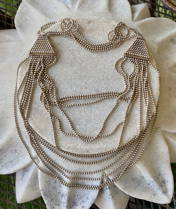 Beautiful Multi Layer Graduated Sterling Silver Ch