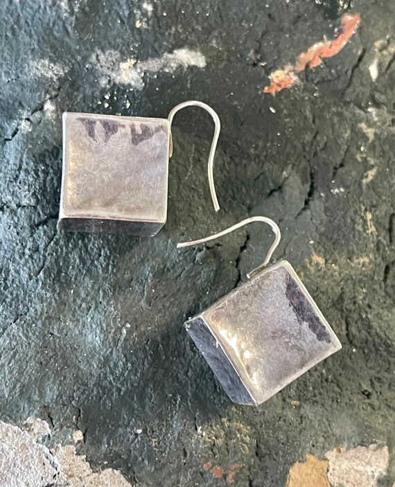 Mexican Modern Sculpted Sterling Silver Geometric… - image 9