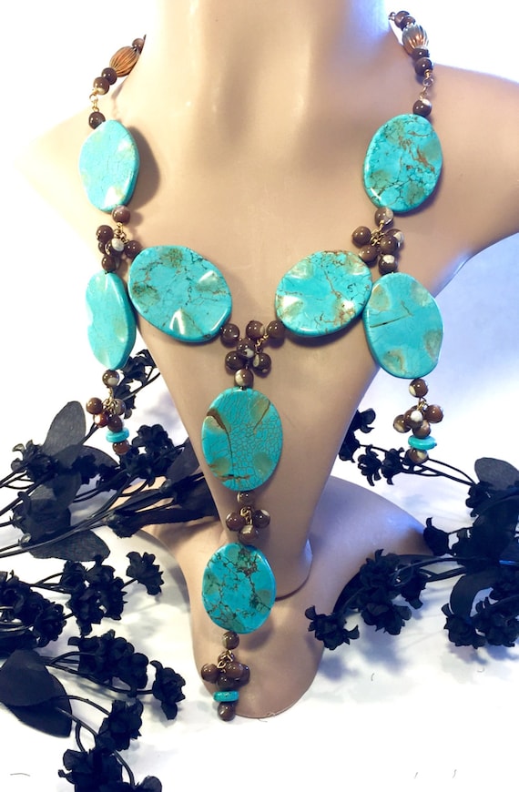 Bold and Beautiful RunWay Genuine Turquoise Mothe… - image 1