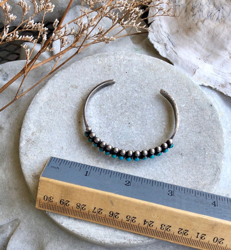 Old Native American Sterling Silver Natural Sleeping Beauty Turquoise Vintage Cuff Bracelet Native American Jewelry