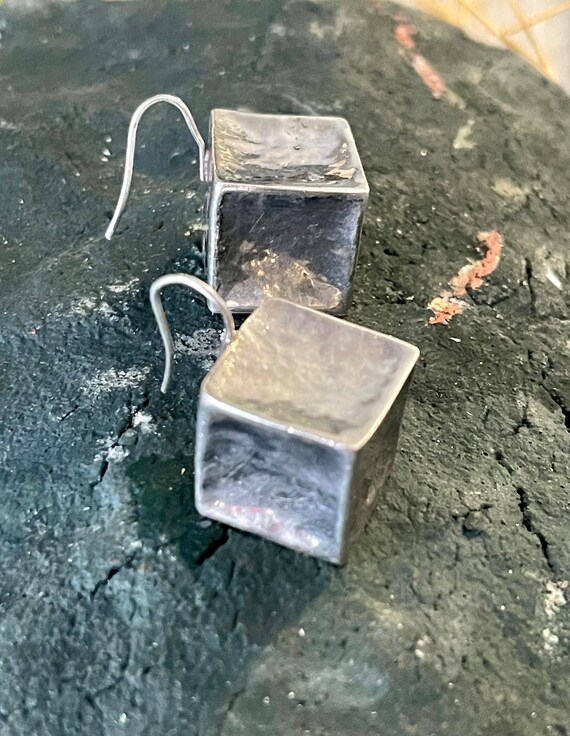 Mexican Modern Sculpted Sterling Silver Geometric… - image 2