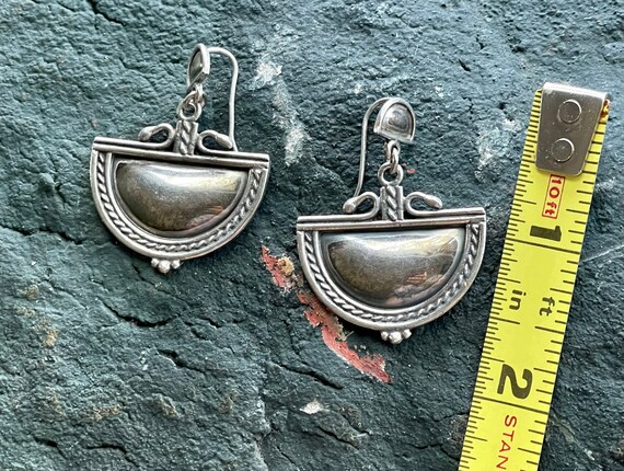 Tribal Art Deco Geometric Sterling Silver Vintage… - image 4