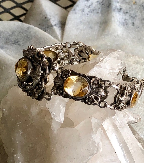 Beautiful Art Nouveau Austro Hungarian Citrine St… - image 6