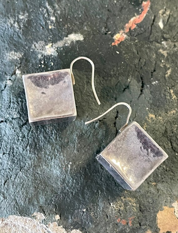 Mexican Modern Sculpted Sterling Silver Geometric… - image 6