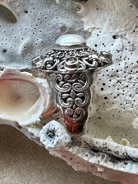 Stunning Sterling Silver Byzintine Natrual Pearl … - image 7