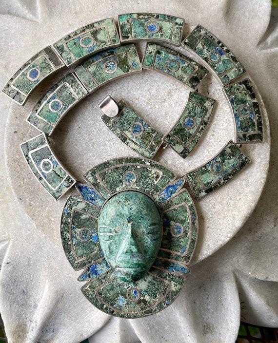 アクセサリー vintage mexican design silver necklace Vintage Mexican 925 sterling silver necklace, bracelet and