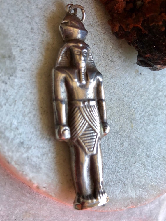 Art Deco Egyptian 3 Dimensional Pharaoh Vintage A… - image 8