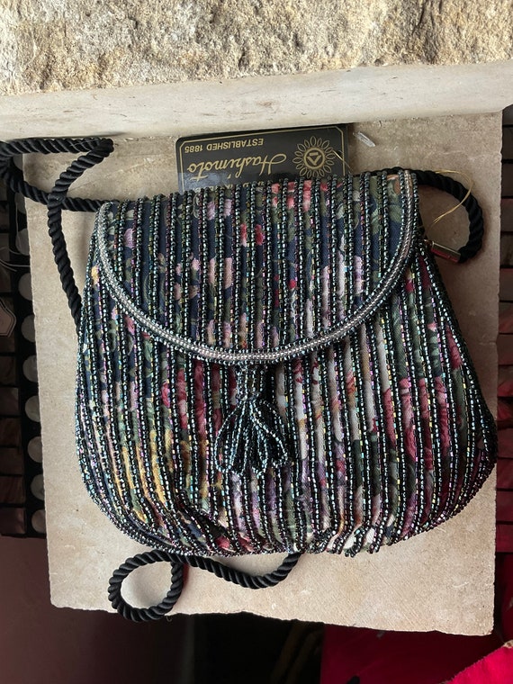 Floral Hand Beaded Vintage Evening Bag