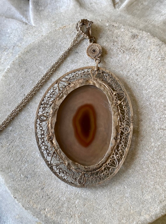 Stunning Art Nouveau Sterling Silver Filigree Sli… - image 8